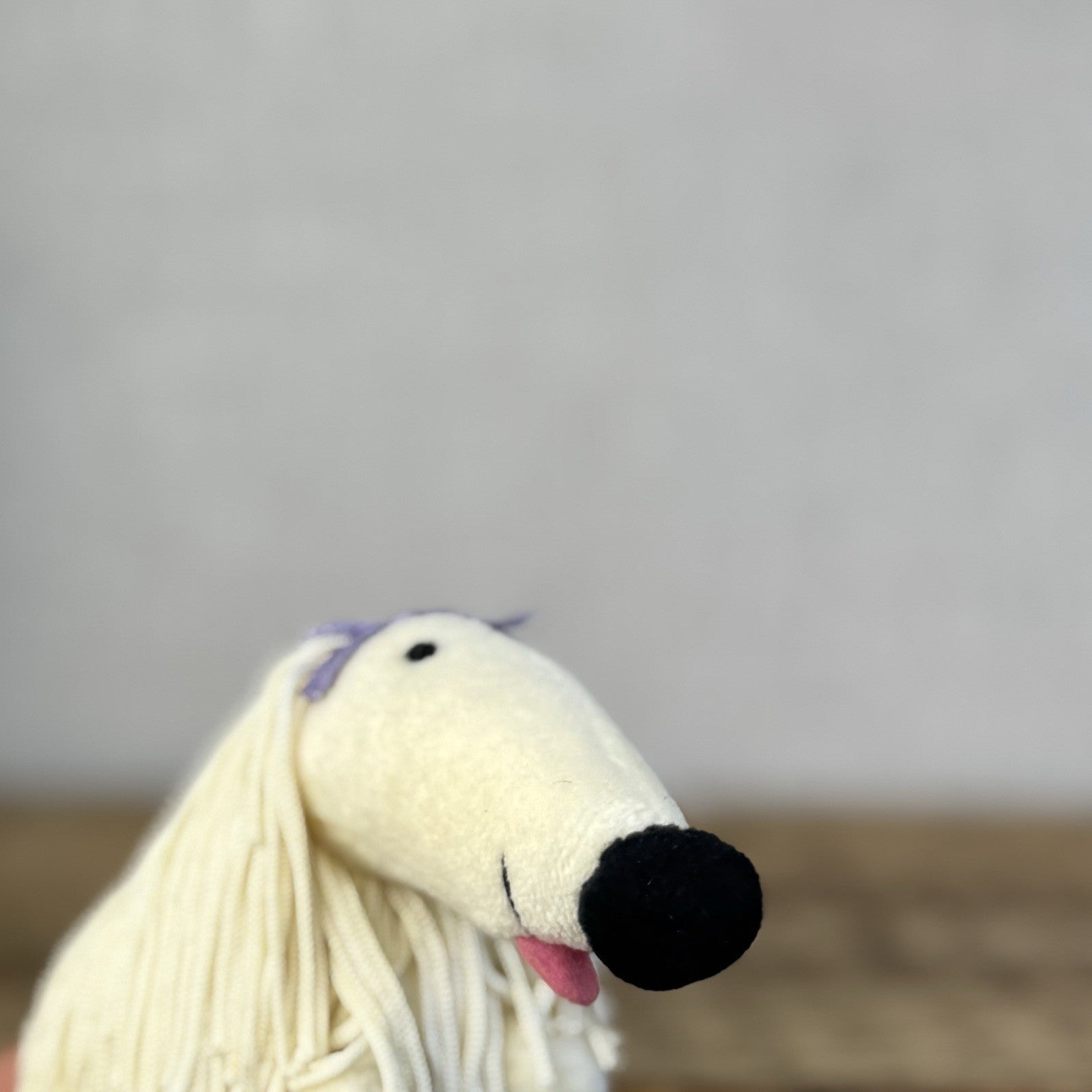 Jellycat Wonderful Woofer - Vintage Dog Puppy Fringe Dog Beanie Mini 4"