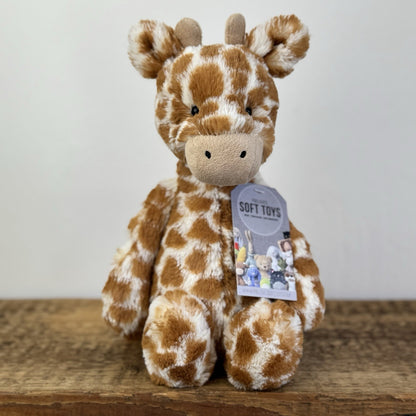 Jellycat Medium Bashful Giraffe (first Release/old Style) Beanie Retired 12"