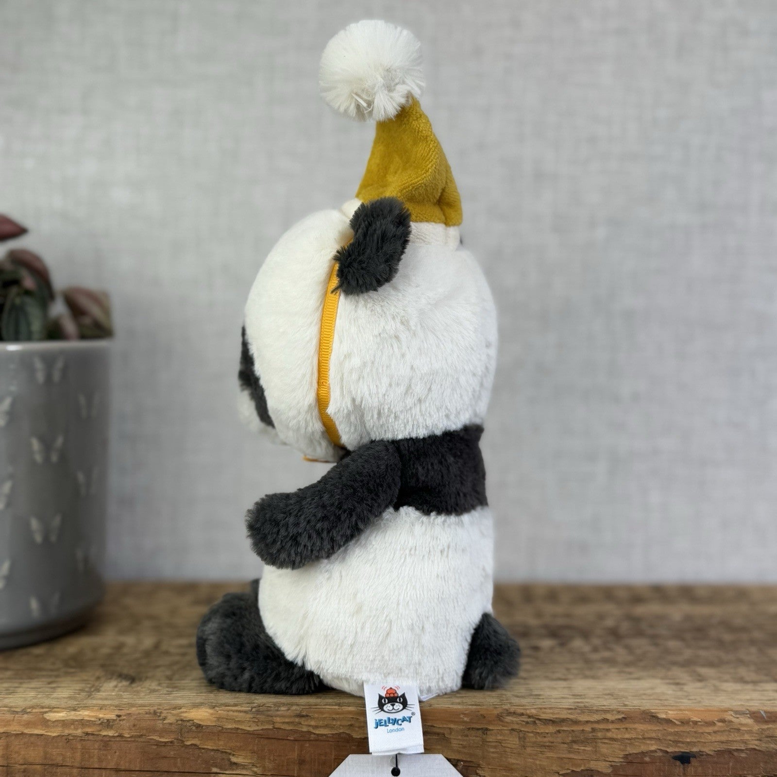 Jellycat Jollipop Panda - Small Panda Party Hat Soft Toy Beanie Retire 8" (#2)