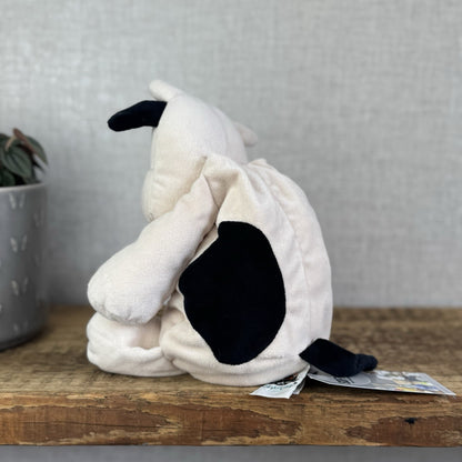 Jellycat Dozy Dou Cow - Floppy Beanie Cow Plush Retired Cream/Black 12"