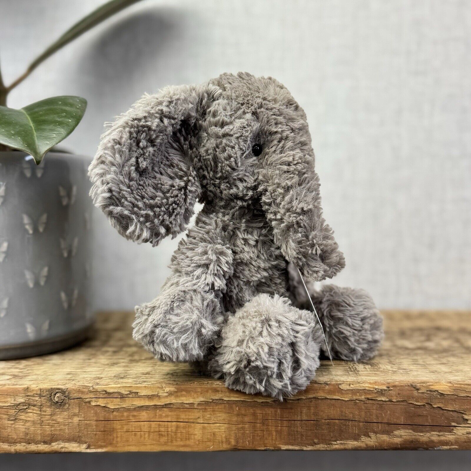 Jellycat Small Mumble Elephant - Small Dark Grey Texture Jellycat Elephant 9"