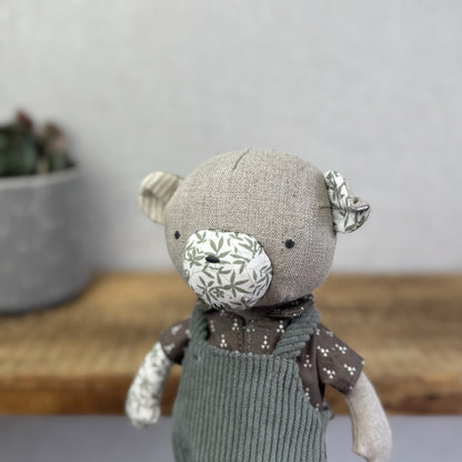 Mamas & Papas X Laura Ashley Bear - Scandinavian Baby Boy Bear Green Leaves Rare