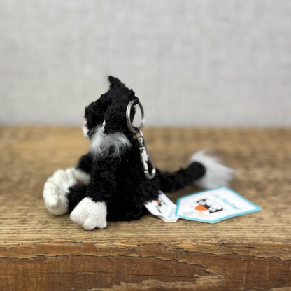 Jellycat Dodger The Alley Cat Keyring- Rare Vintage Jellycat Miniature With Tags