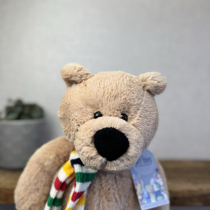 Hudsons Bay Company Pelly Bear 2007 (Animal Adventure) Striped Scarf Beanie Bear