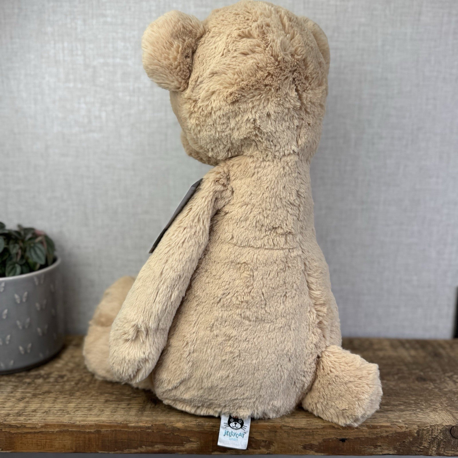 Jellycat Huge/Big Bashful Bear Honey Bear Cub Soft Toy Rare Retired NWOT 21"