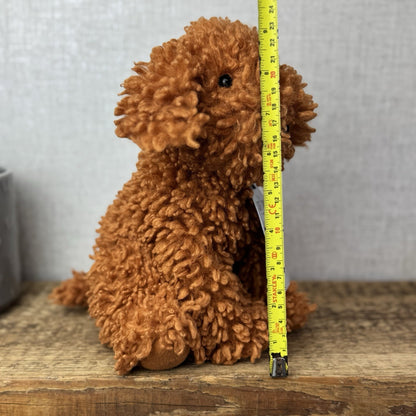 Jellycat Cooper Doodle Dog - Bronze Curly Haired Poodle Dog Beanie 10"
