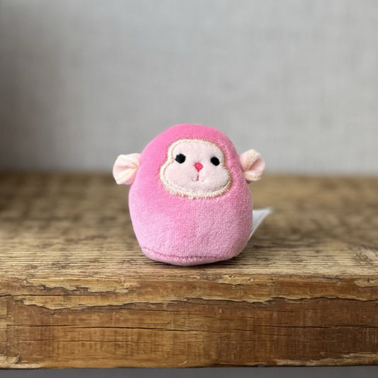 Squishmallow Squishville - Delcia The Pink Monkey - Tiny Monkey Squish like 2”