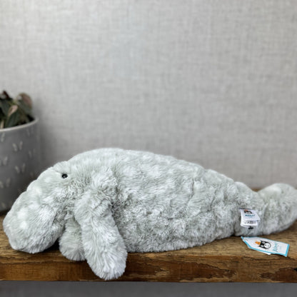 Jellycat Little Billow Manatee - New With Tags Detached Little Grey Spotty Rare