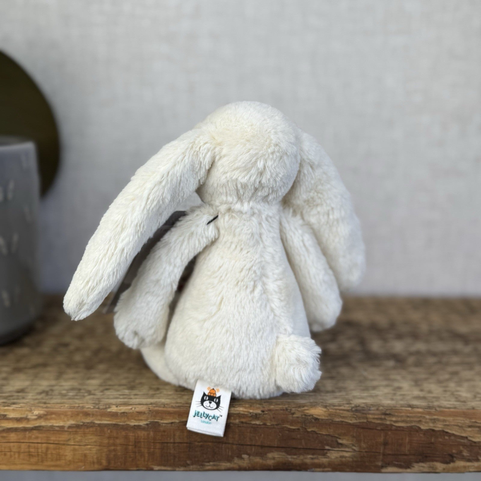 Jellycat Small Bashful Cream Bunny - Off White Rabbit Beanie Plush Toy 8”