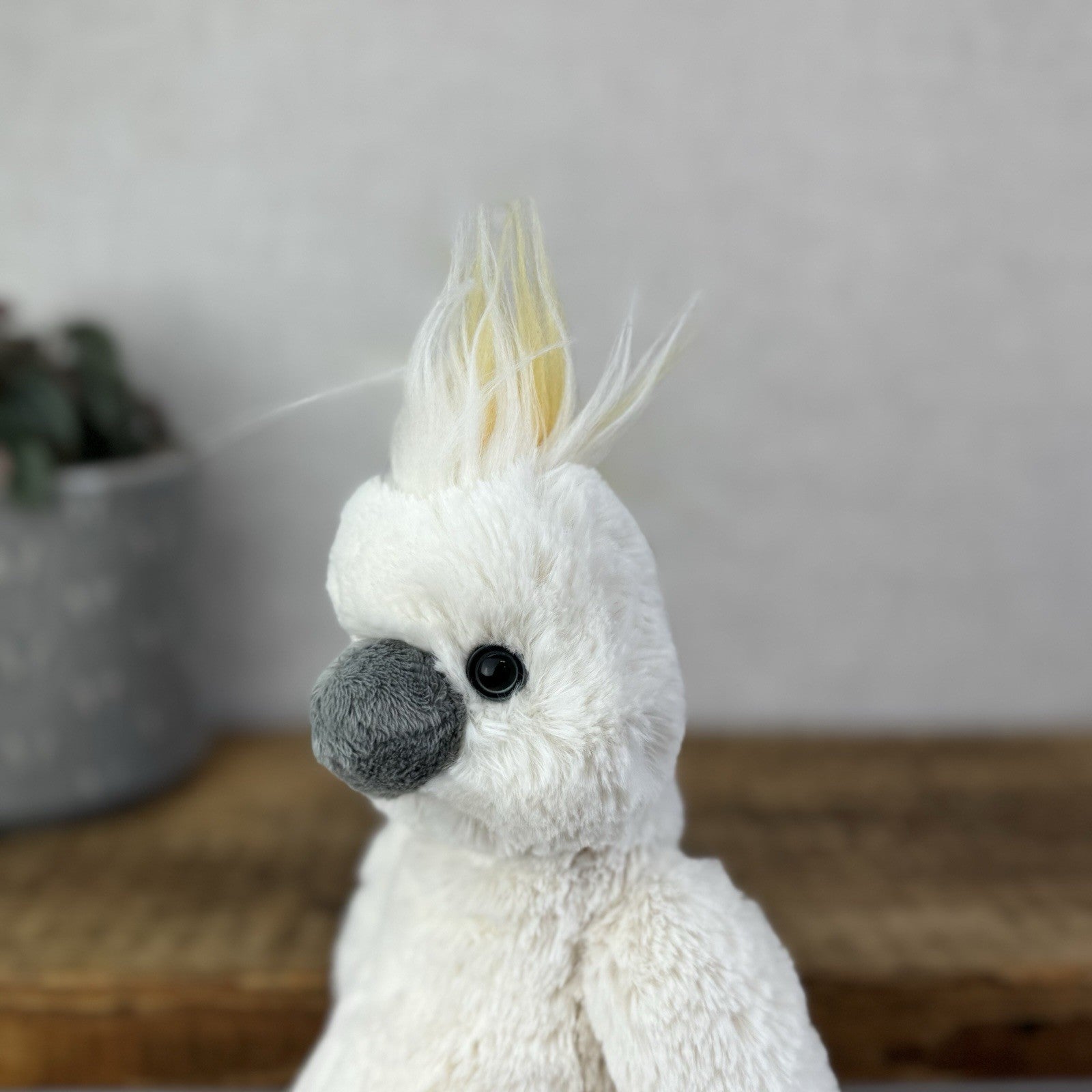 Jellycat Medium Bashful Cockatoo - White Medium Bird Rare Retired Beanbag Plush