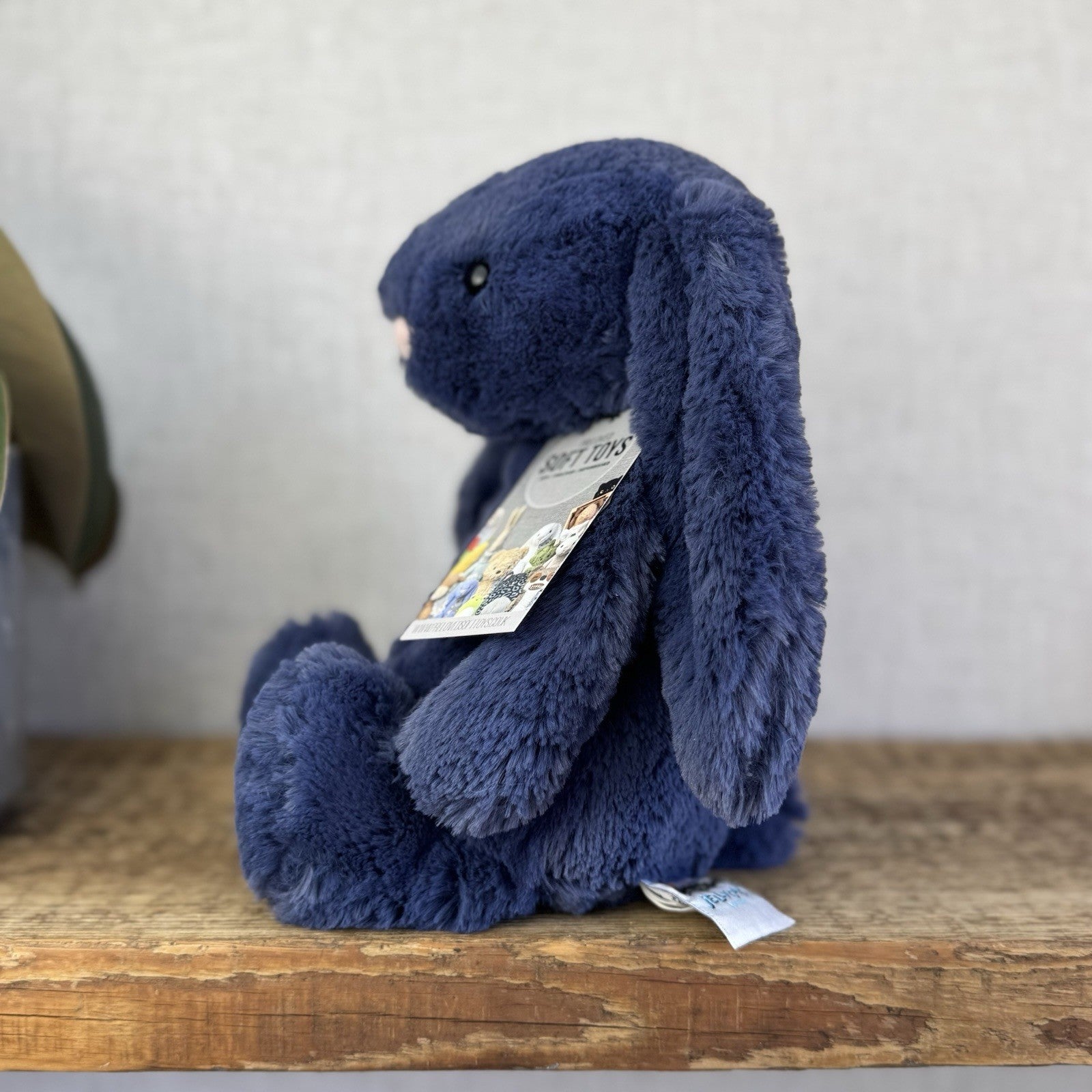 Jellycat Medium Navy Bashful Bunny - Jellycat Dark Blue Retired Rabbit 12” (#2)