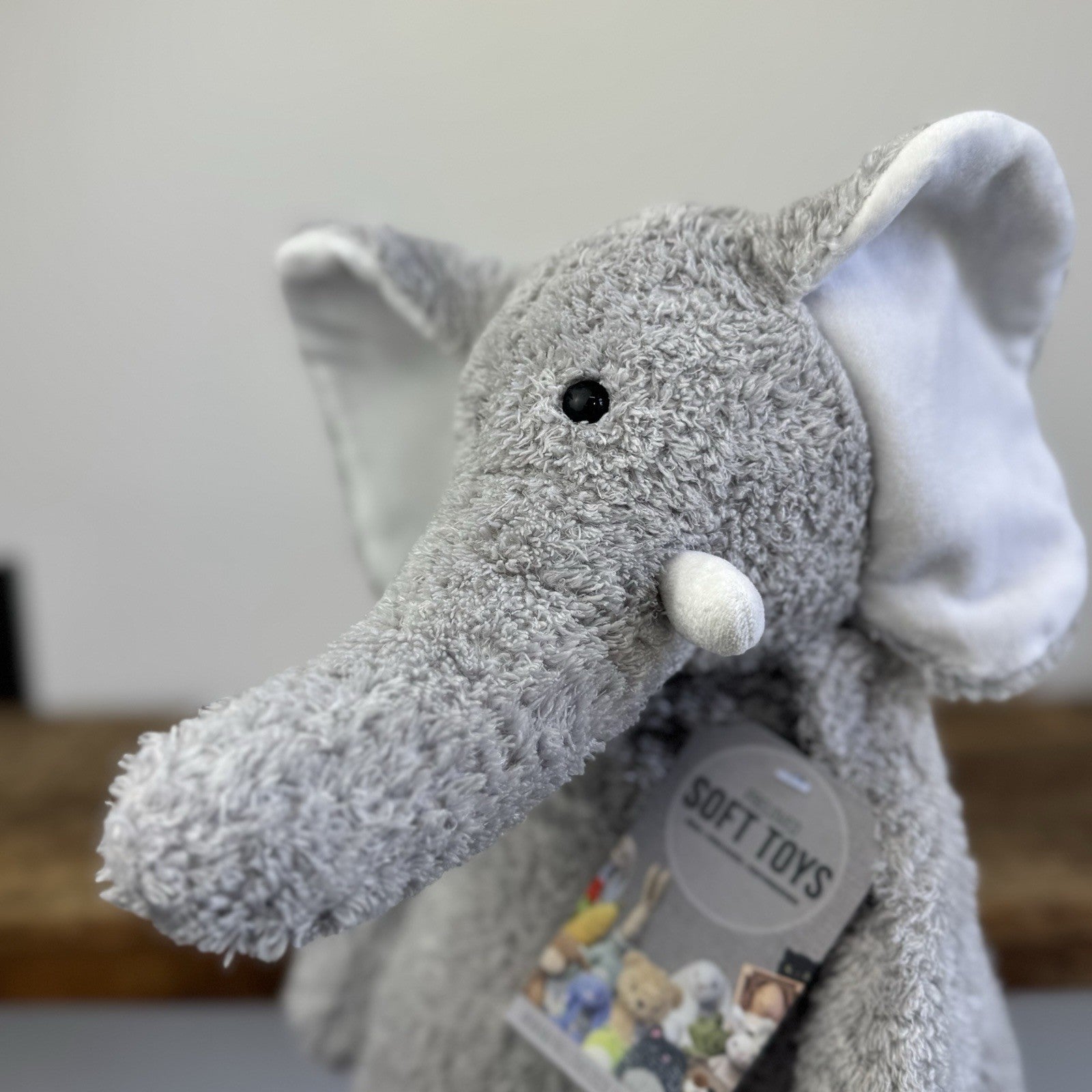 The Little White Company Elephant (Jellycat Collab) Bunglie Style Soft Toy 14"