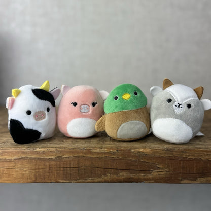 Squishmallow Squishville - Farm Squad (Goat,Pig,Cow&Duck) Bundle Mini 