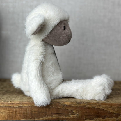 Jellycat Sweetie Lamb - Fluffy White Beige Face Lamb Sheep Beanie Rare 11"