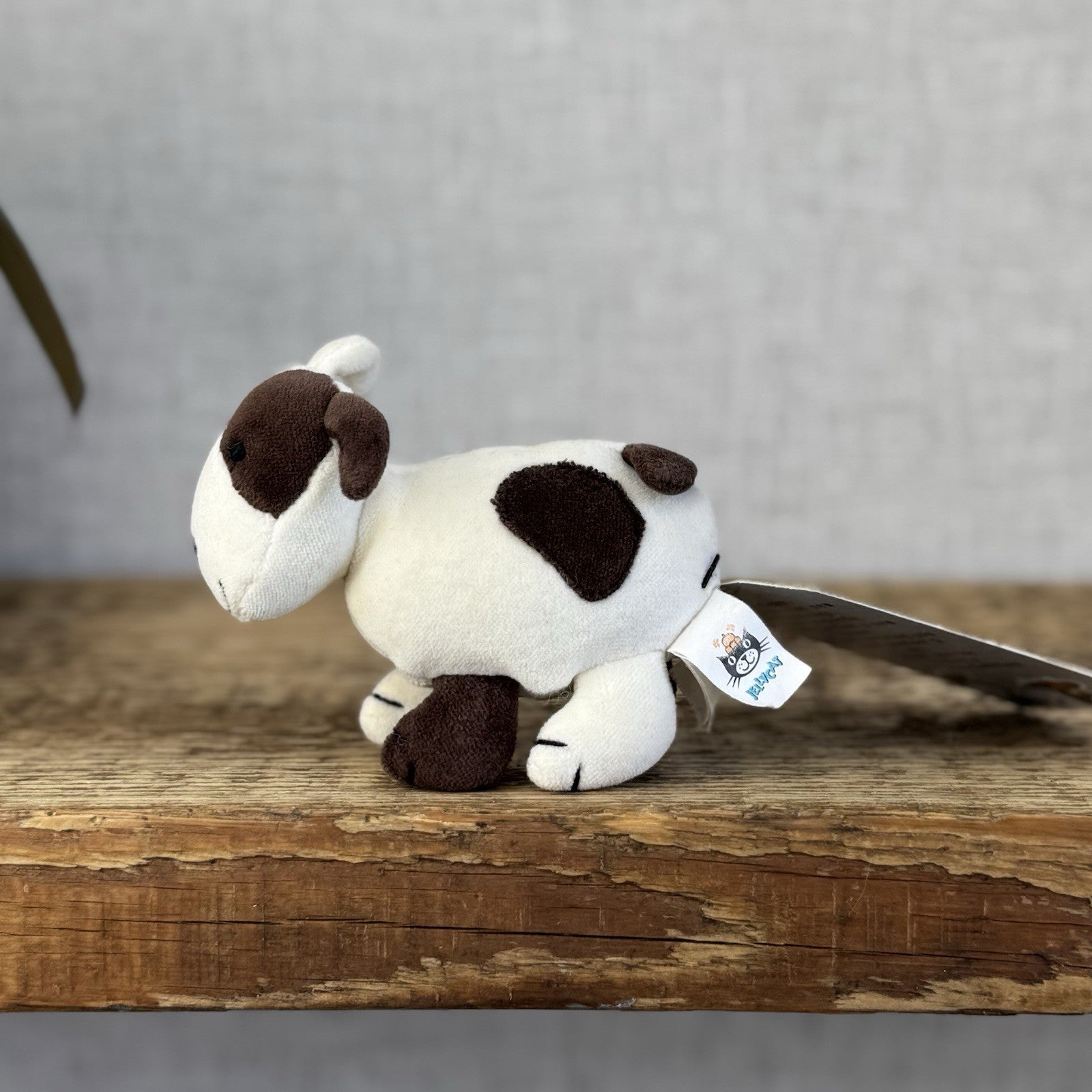 Jellycat Pocket Dog - Vintage Retired Tiny Suede Dog Puppy Mini Plush 4"