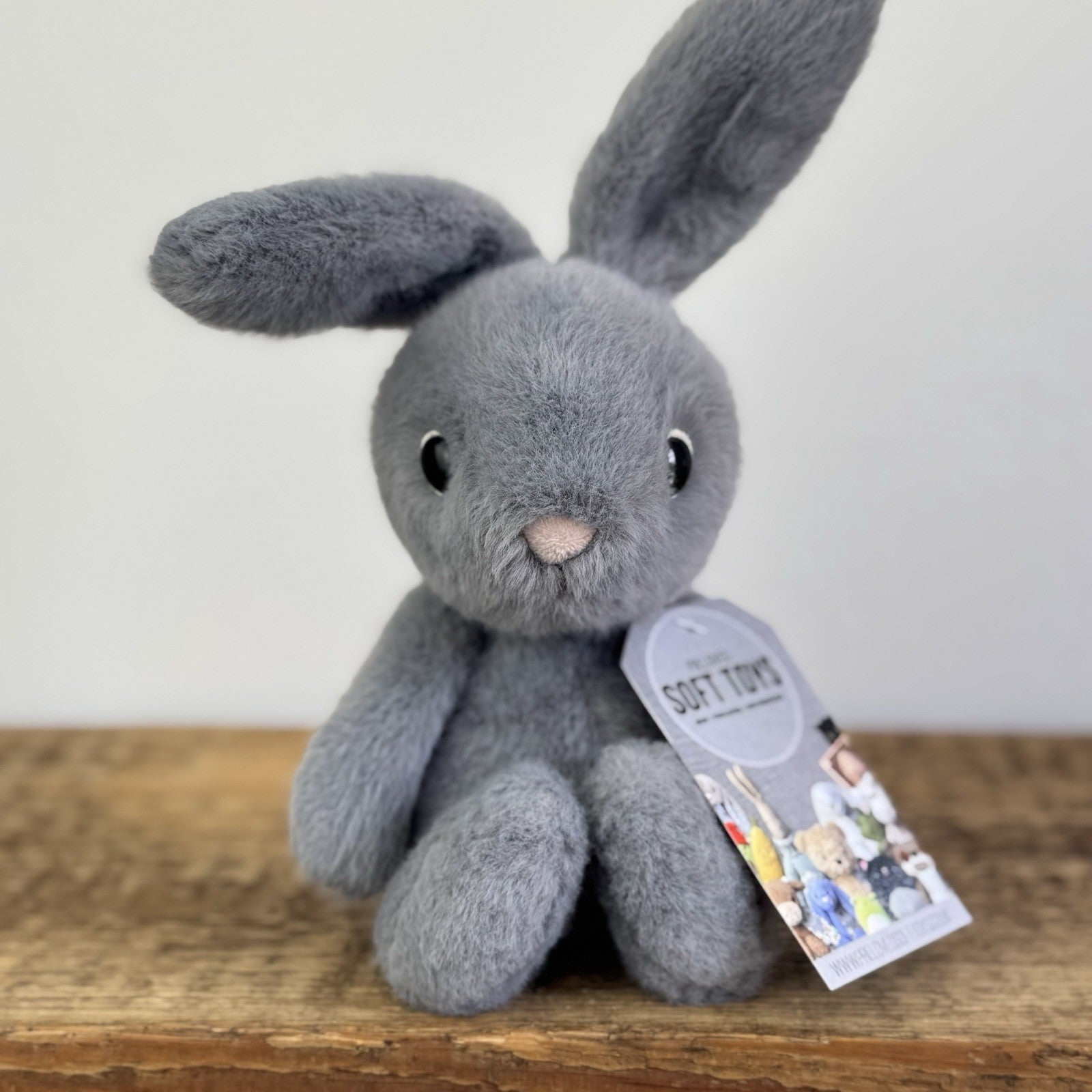 Jellycat Fuzzle Bunny Rabbit - Small Grey Fluffy Soft Toy Rare Retired Small 8"