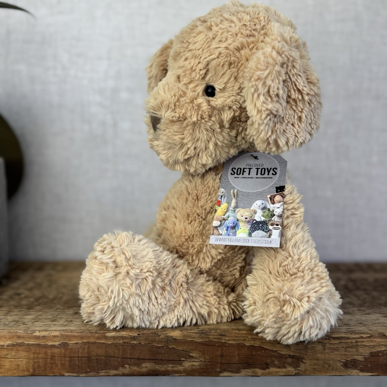 Jellycat Medium Mumble Dog - Iggle Squiggle Medium Textured Honey Puppy 12”