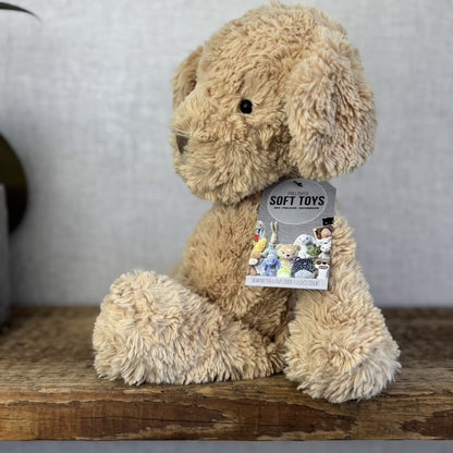 Jellycat Medium Mumble Dog - Iggle Squiggle Medium Textured Honey Puppy 12”