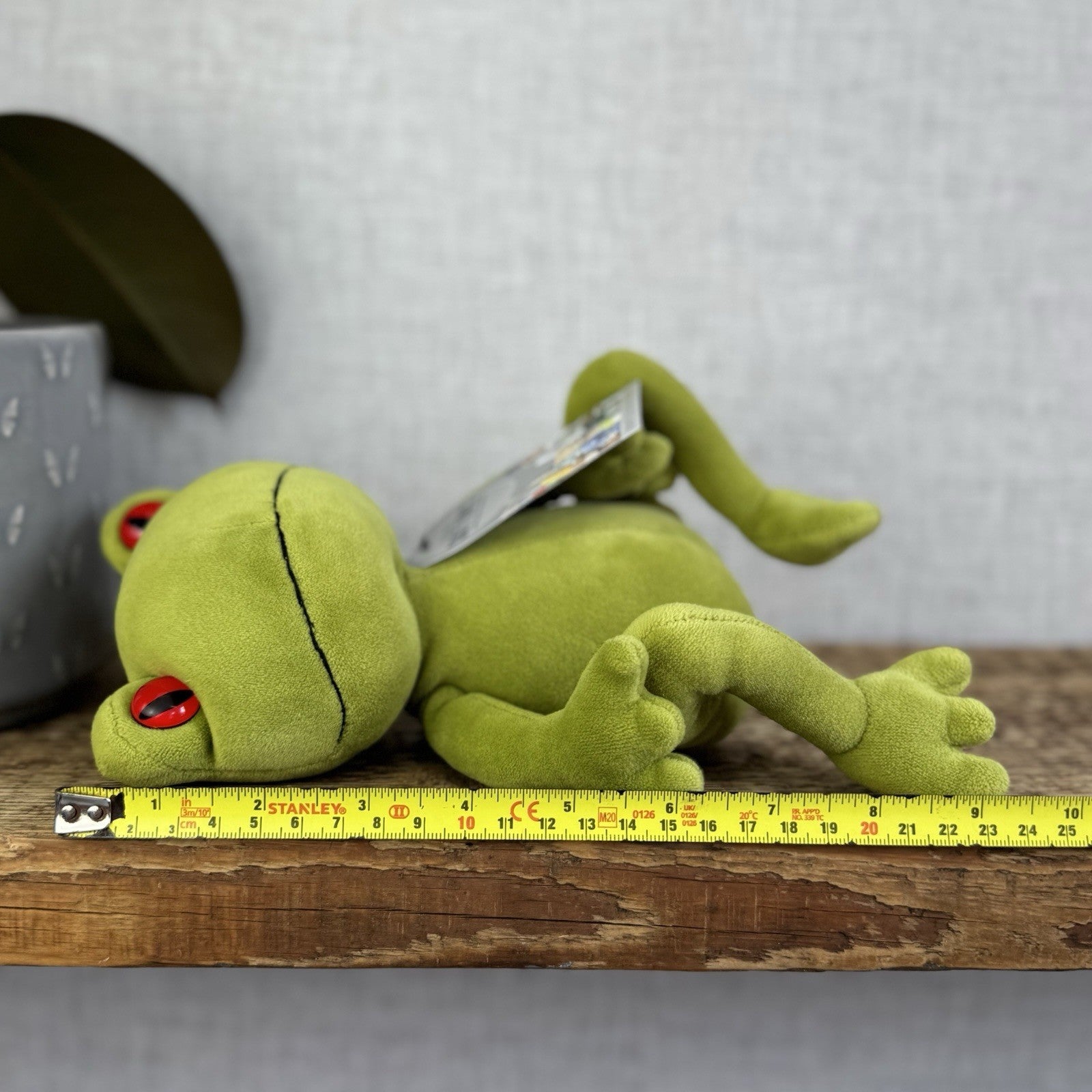 Jellycat Medium Tad Tree Frog - Retired Velour Big Red Eye Beanie Frog Plush 9"