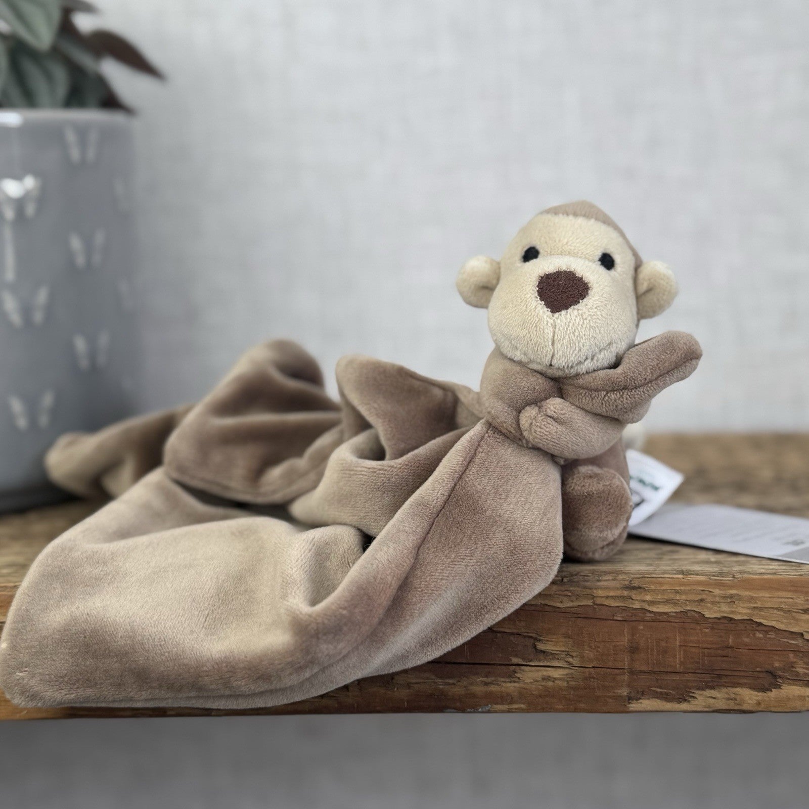 Jellycat My First Monkey Soother - Monkey Comforter Toy (no Box) Brown Velour 8”