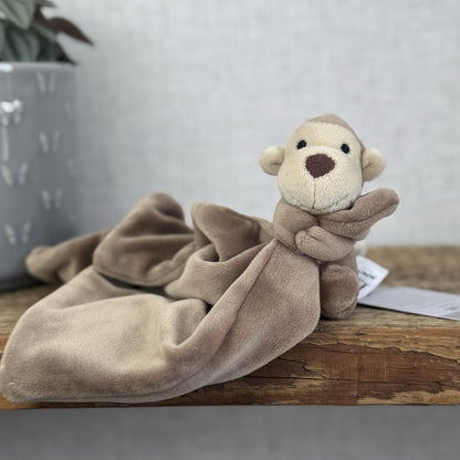 Jellycat My First Monkey Soother - Monkey Comforter Toy (no Box) Brown Velour 8”