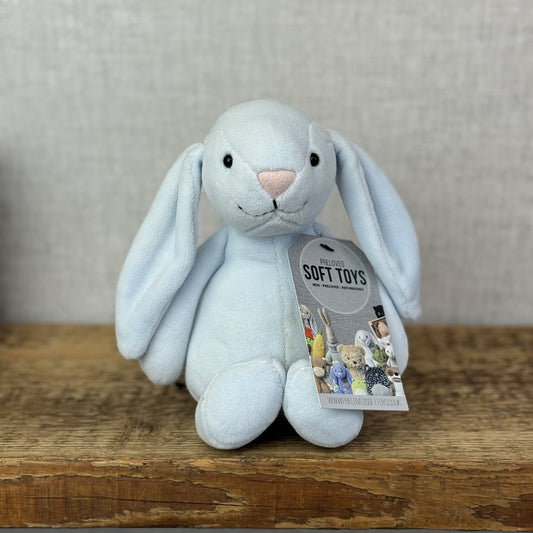 Jellycat My First Bunny Blue - Baby Soft Baby Rabbit Toy Velour Beanie Beige 8”