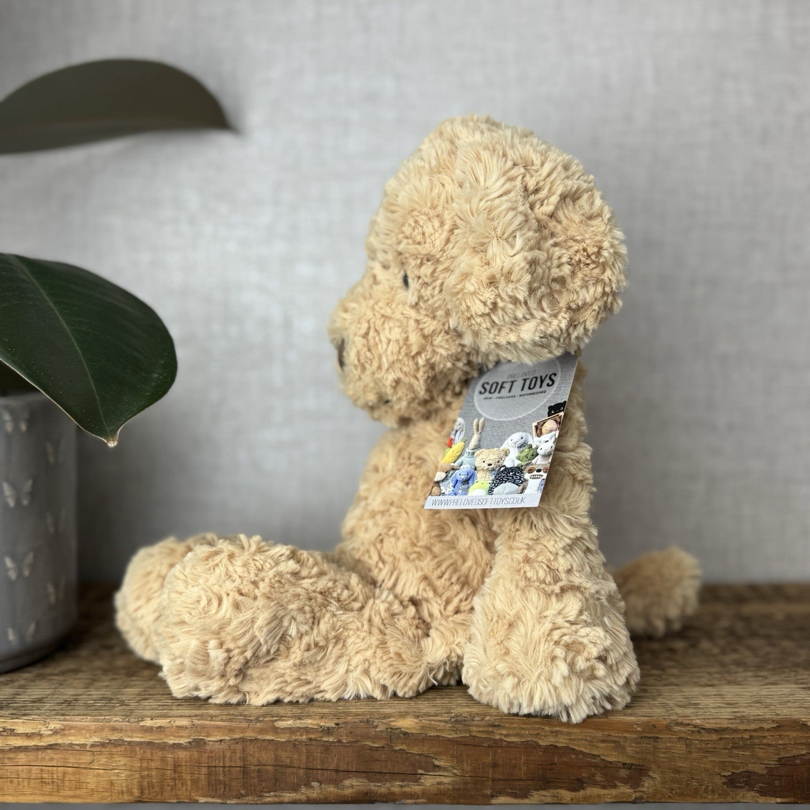 Jellycat Medium Mumble Dog - Iggle Squiggle Medium Textured Honey Puppy 12”