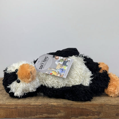 Jellycat Small Bunglie Penguin - Black/White Curly Fur Beanie Penguin Bird 11"