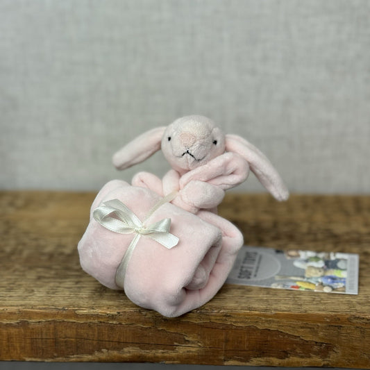 Jellycat - My First Soother Pink - Pink Bunny Velour Comforter New Without Tags