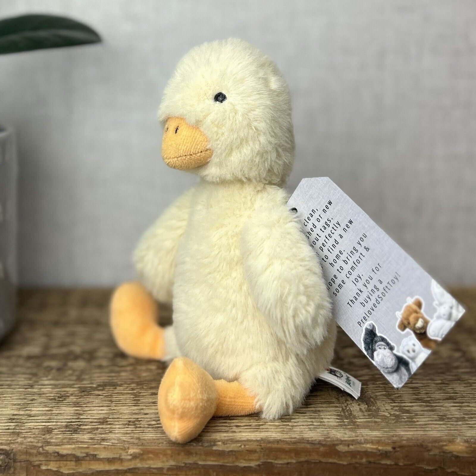 Jellycat Nibbles Chick - Small Fluffy Chick Soft Toy - Duckling Duck Jellycat 9"