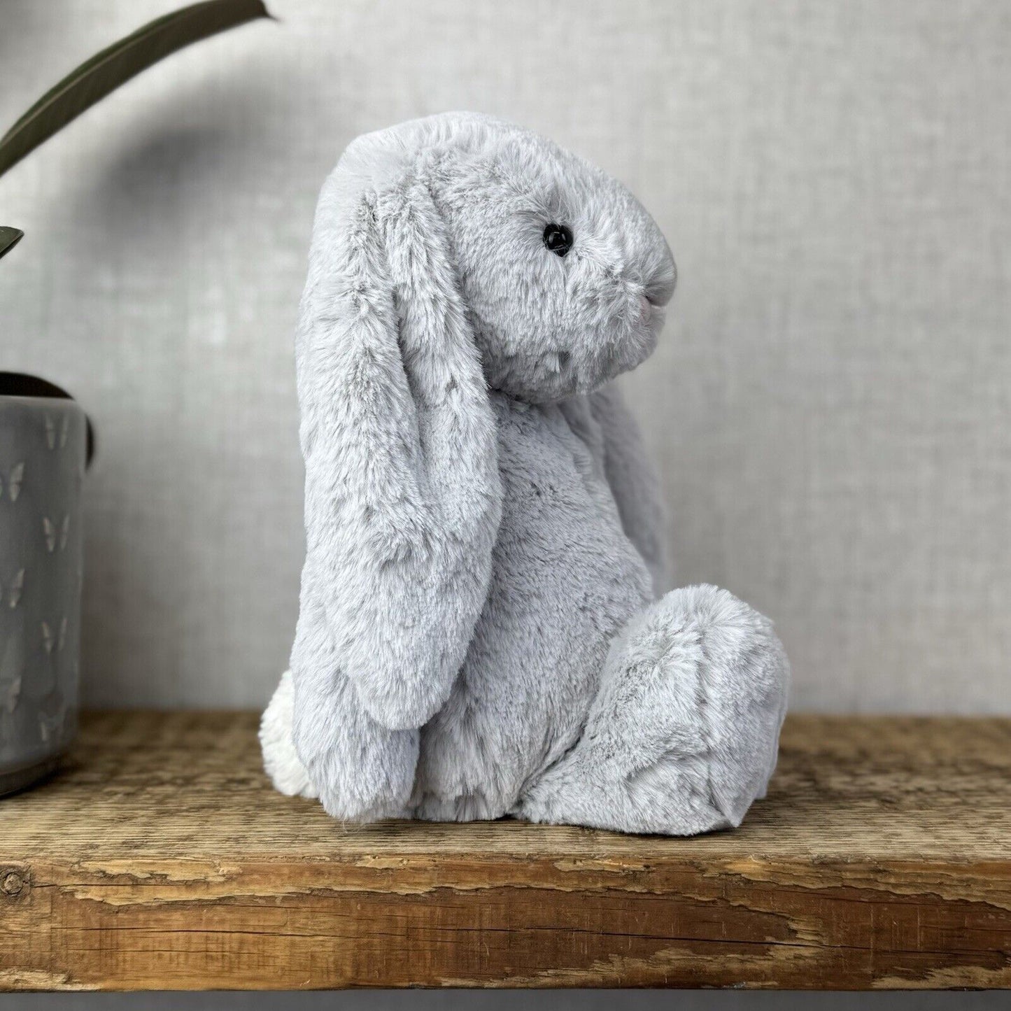Jellycat Bashful Grey Bunny Medium - White Company Exclusive - New With Tags 12”