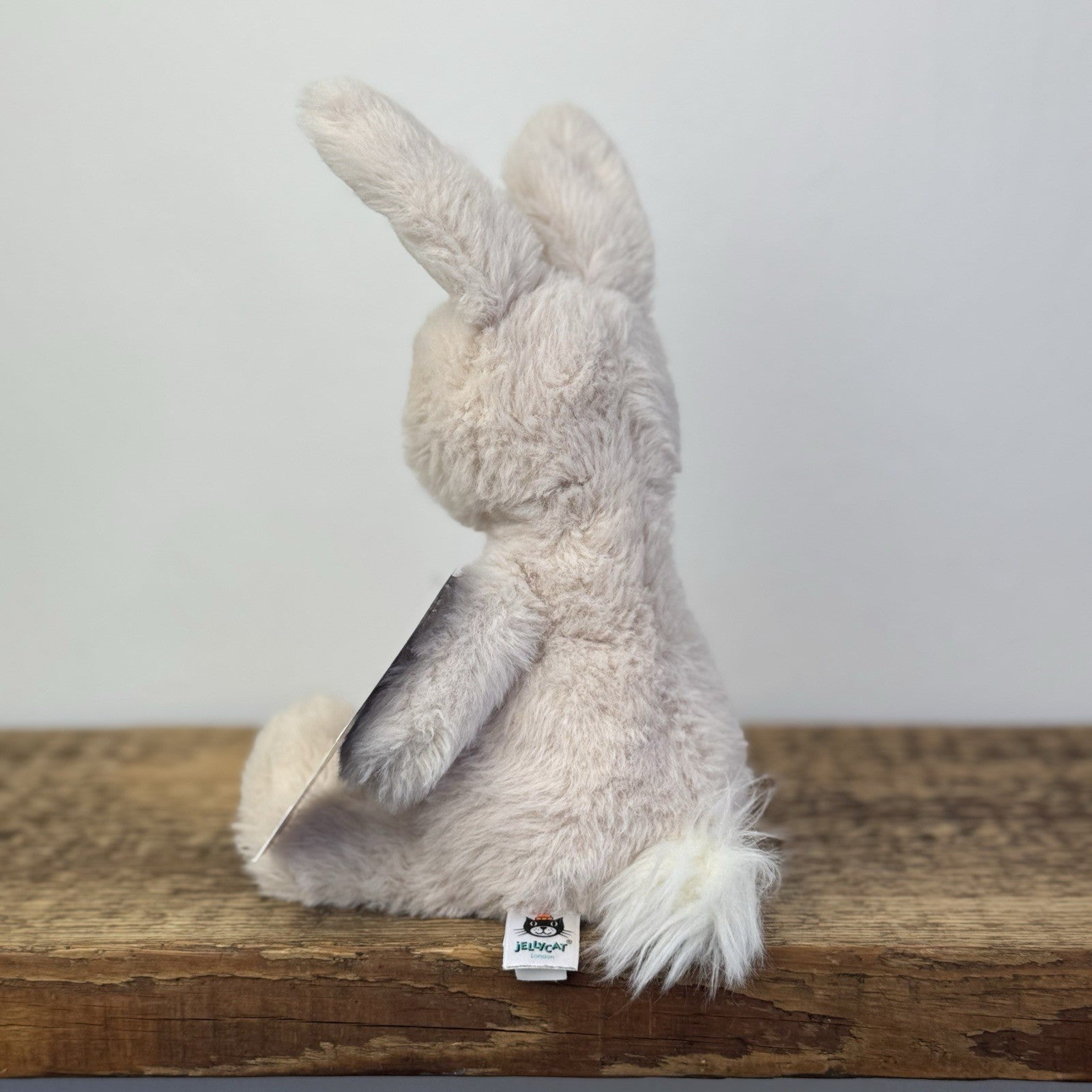 Jellycat Nibbles Bunny Beige - Rare/Retired Fluffy Bunny Small Size 10"