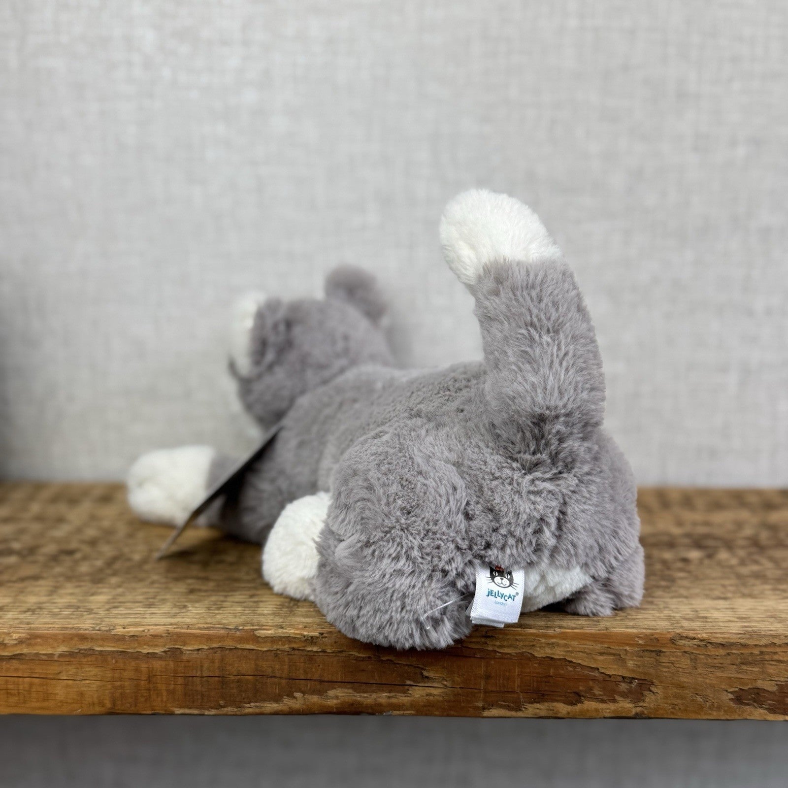 Jellycat Small Hudson Husky - Grey Laying Husky Beanie Soft Toy Retired 11"