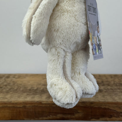 Jellycat Small Piper Bunny - White Retired Small Piped Bunny Rare NWOT 8"