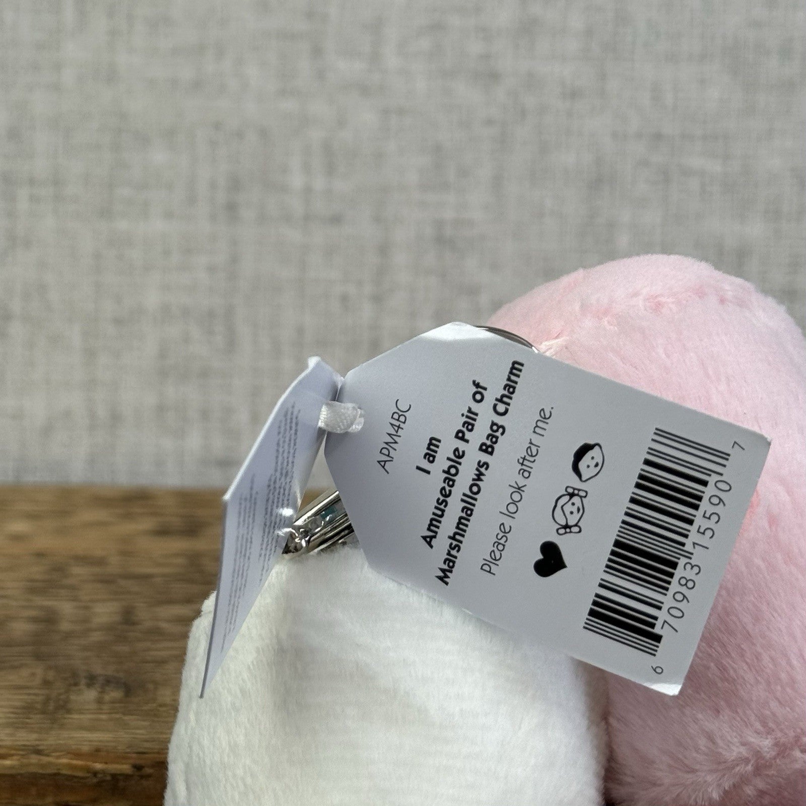 Jellycat Amuseable Pair Of Marshmallows Bag charm Keyring BNWT