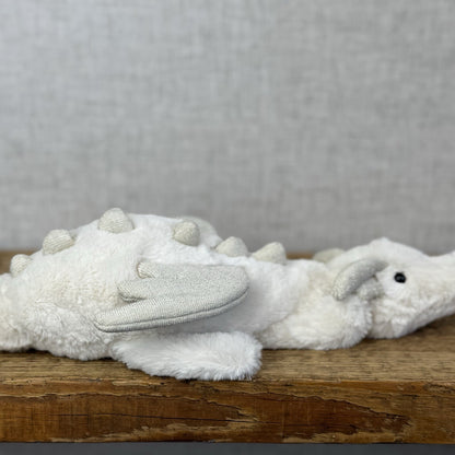 Jellycat Little Snow Dragon - White/Glitter Beanie Small Dragon Retired 11”