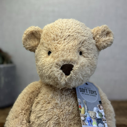 Marks & Spencers Soft Toy - Fluffy Beige Bear My First Sepncer Bear - 0595947