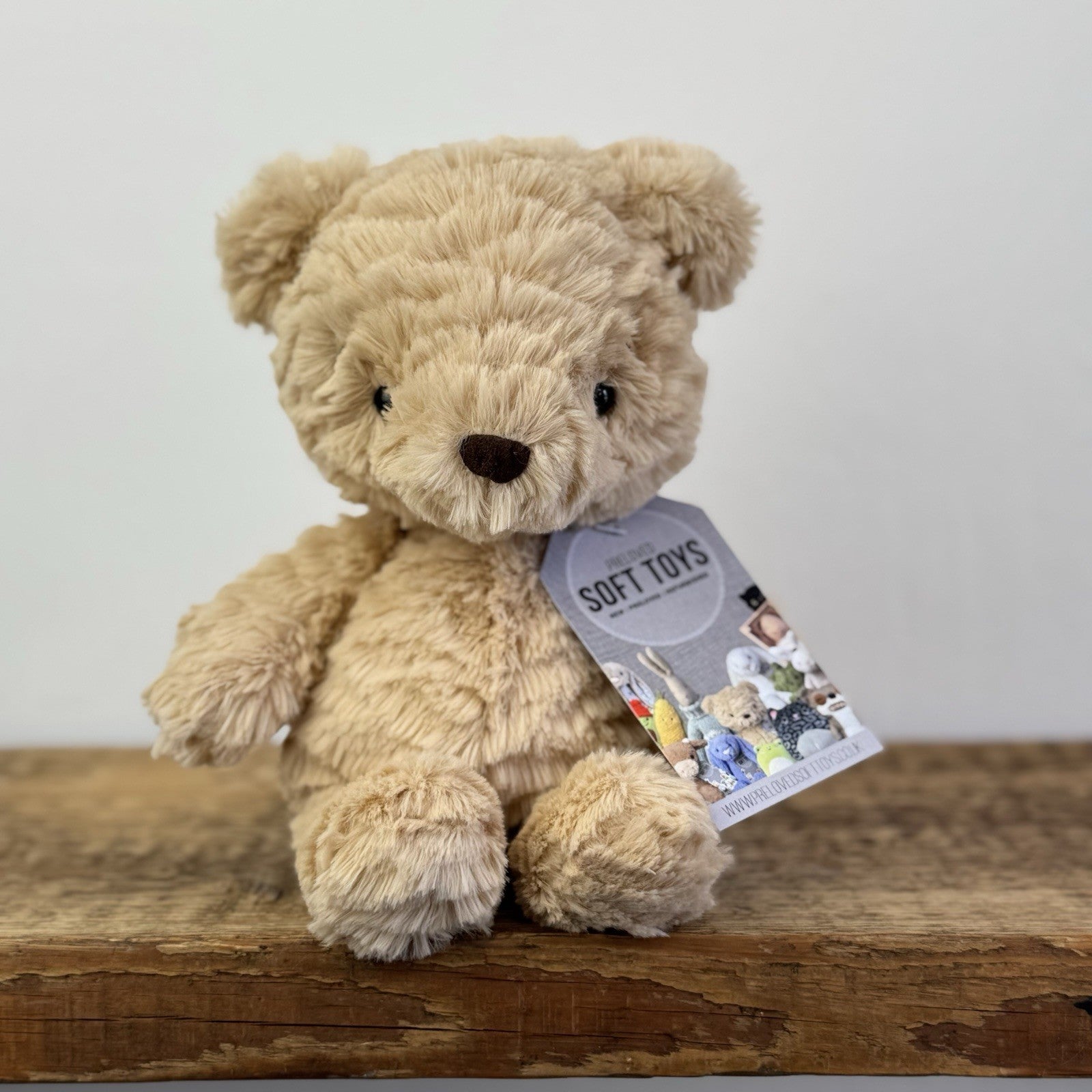Jellycat Squishu Bear - Small Texture Bear Soft Toy Honey/Brown Retired Rare 10”