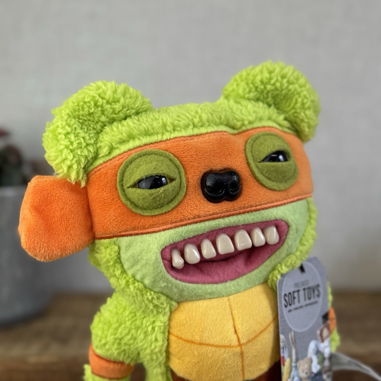 Fuggler X Teenage Mutant Ninja Turtles Michelangelo Soft Toy Retired Monster 