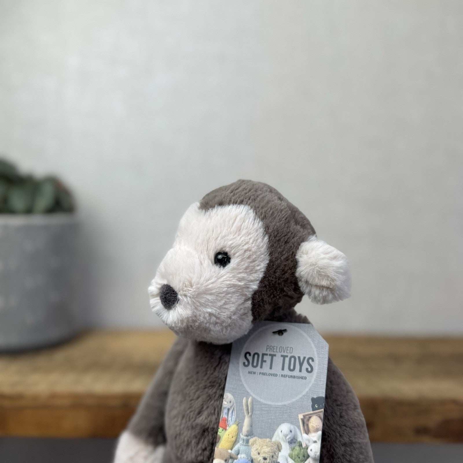 Jellycat Small Snugglet Brodie Monkey - Small Brown Monkey Soft Retired 11" (#2)