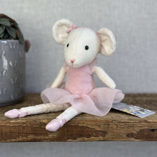 Jellycat Candy Pirouette Mouse Ballerina Mouse Soft Toy Beanie Retired Pink 10”