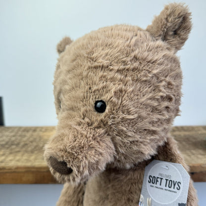 Jellycat Large Cocoa Bear - Large Brown Textured Retired Bear 16"