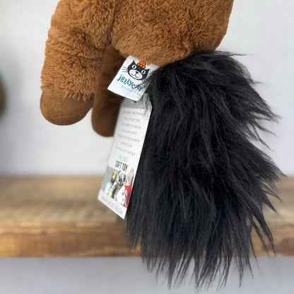 Jellycat Medium Clover Pony - US Version Medium Chestnut Brown Pony Plush 12"