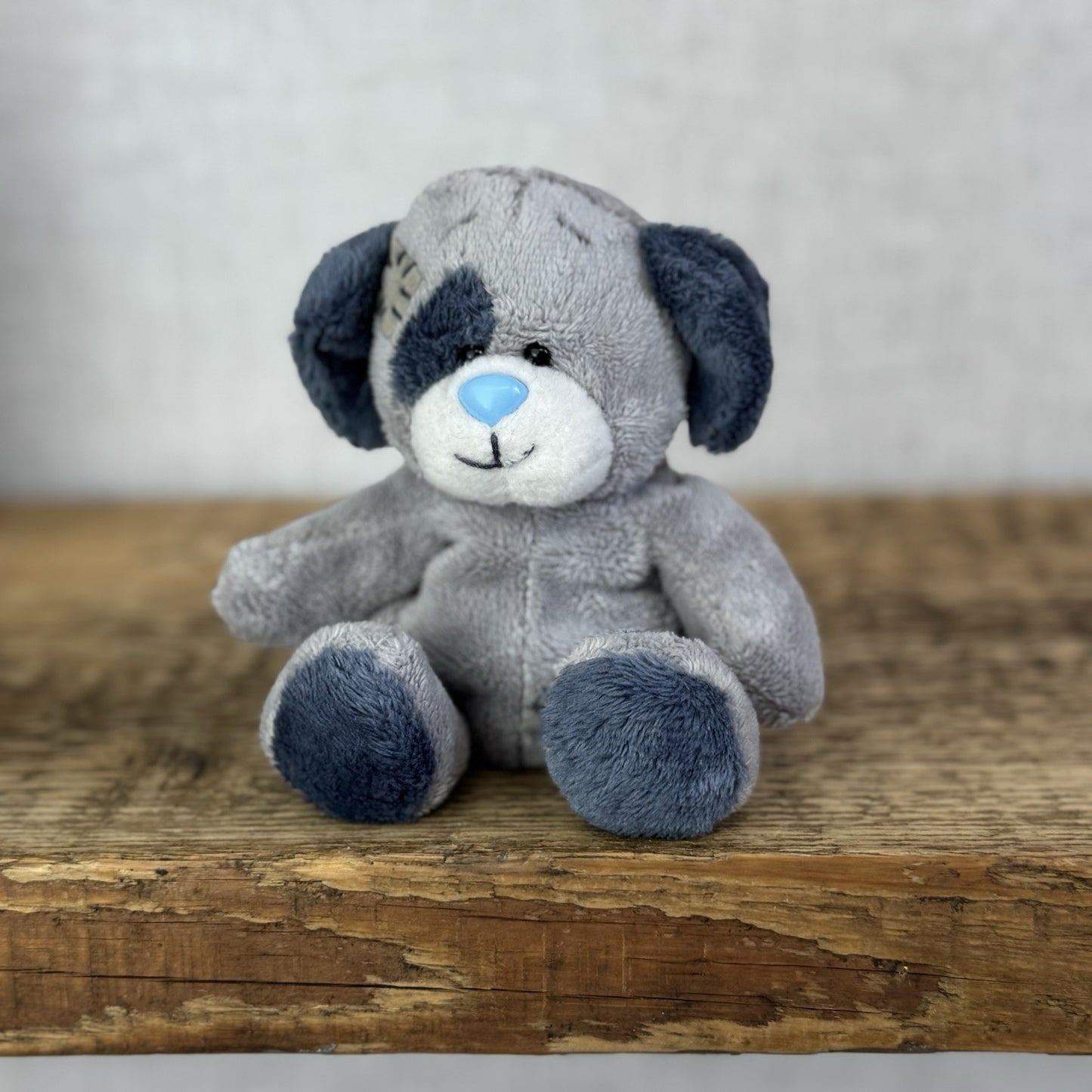 Blue Nose Friends Patch #1 - Grey Blue Nose Dog Soft Toy Beanie Mini 5"