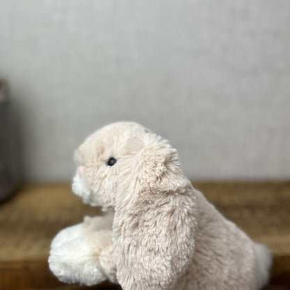 Jellycat Loppy Oatmeal Bunny Small - Small Light Brown Bunny Rabbit Lop Ear Rare