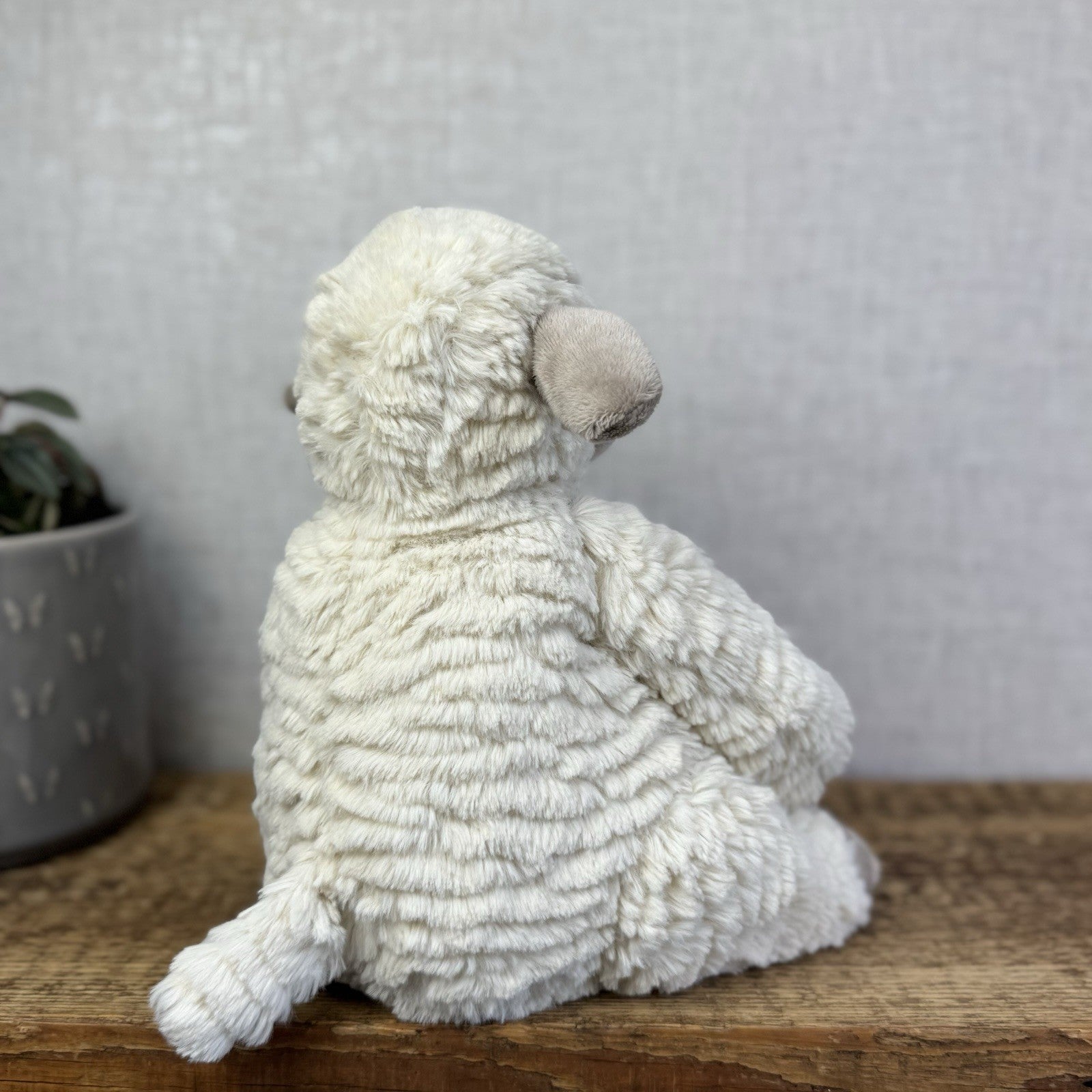 Jellycat Medium Fuddles Sheep Lamb Textured Zara Edition Soft Toy Beanie 12"