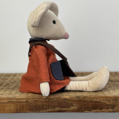 Jellycat Pedlar Mouse - Jellycat Mouse With Clothes & Bag Retired Rare 12"