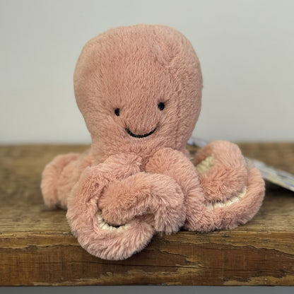 Jellycat Baby Odelle Octopus - Tiny Pink Octopus Plush Retired Sea Creature 5"