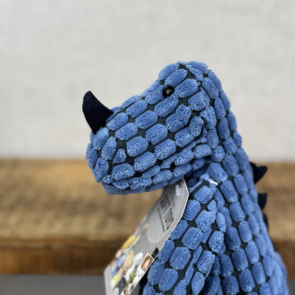 Jellycat First Step Dippy Dinosaur - Blue Cordy Roy Dinosaur Beanie Retired 9"
