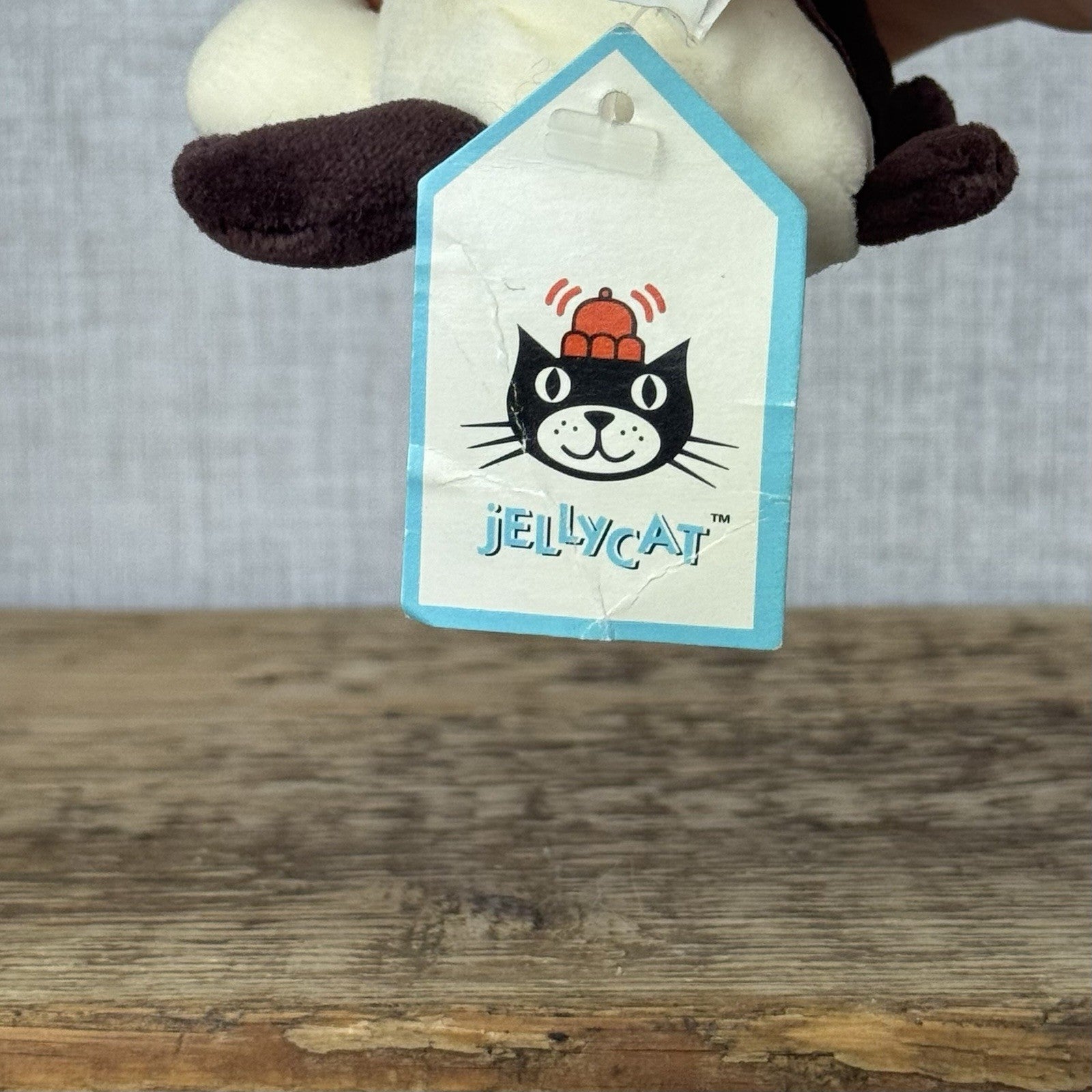 Jellycat Pocket Dog - Vintage Retired Tiny Suede Dog Puppy Mini Plush 4"